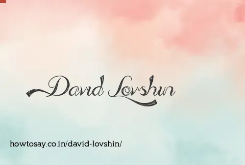 David Lovshin