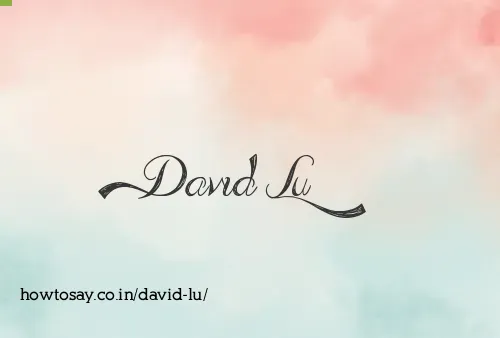 David Lu