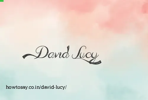 David Lucy