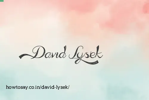 David Lysek