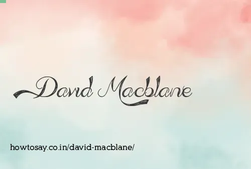 David Macblane