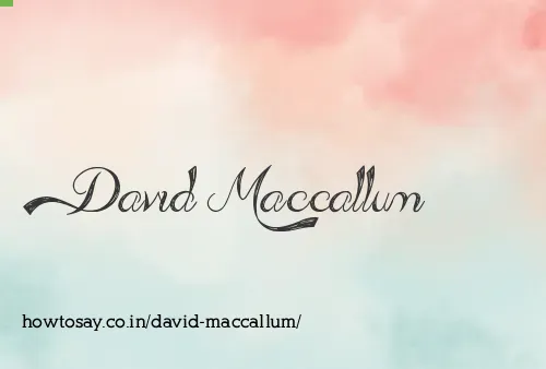 David Maccallum