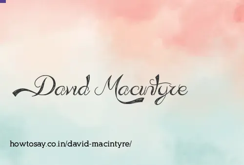 David Macintyre