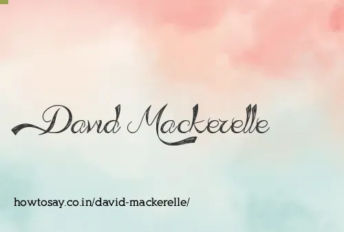 David Mackerelle