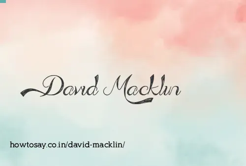 David Macklin