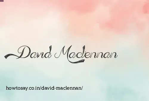 David Maclennan