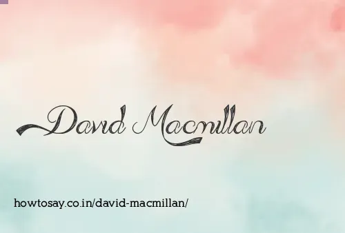 David Macmillan