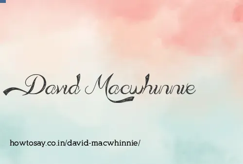 David Macwhinnie