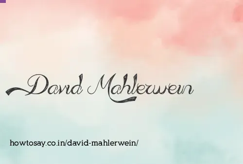 David Mahlerwein