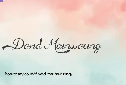 David Mainwaring