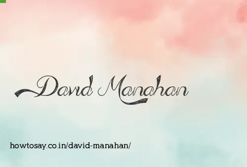 David Manahan