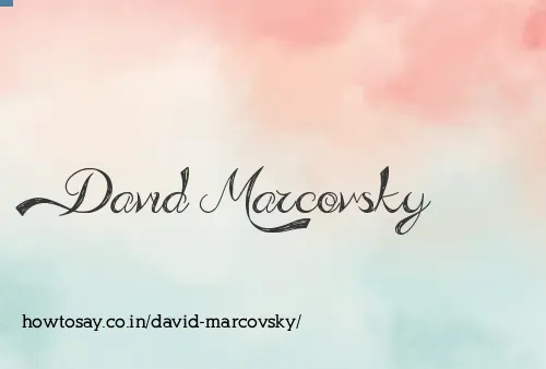 David Marcovsky