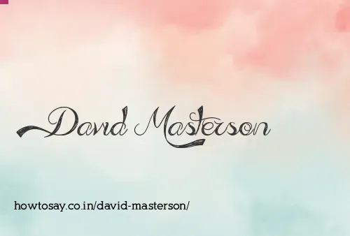 David Masterson