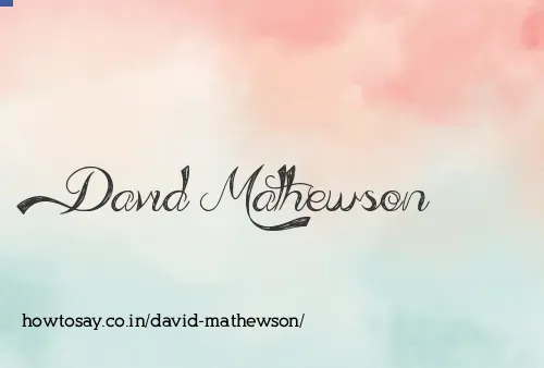 David Mathewson