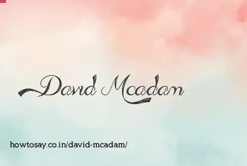 David Mcadam