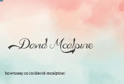 David Mcalpine