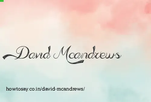 David Mcandrews