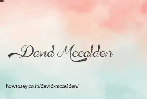 David Mccalden