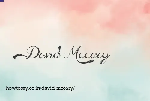 David Mccary