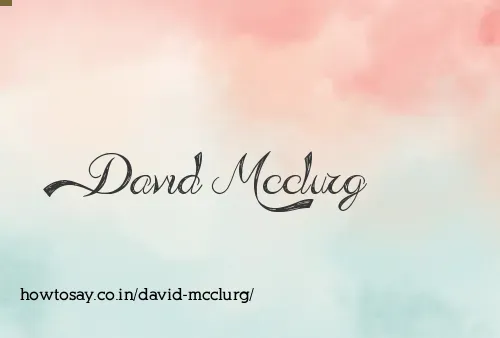 David Mcclurg