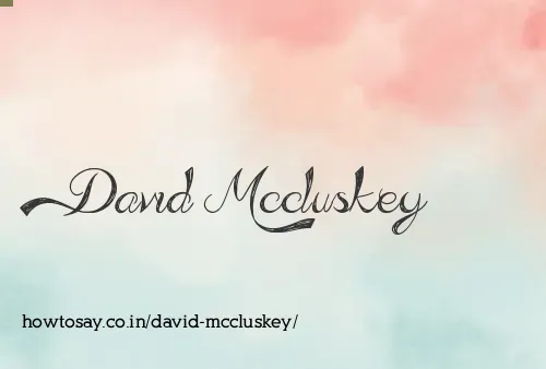 David Mccluskey