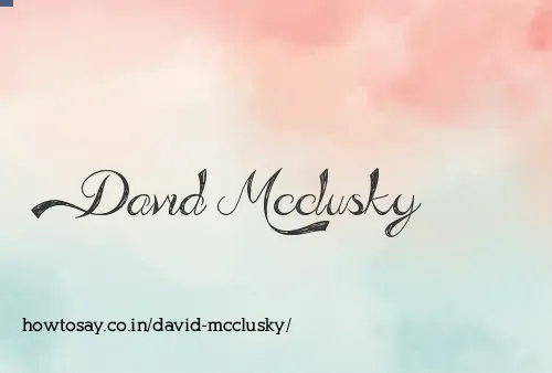 David Mcclusky