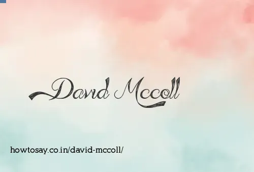 David Mccoll