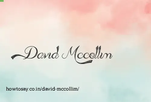 David Mccollim