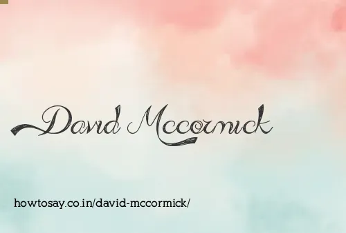 David Mccormick