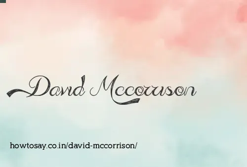 David Mccorrison