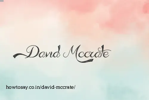 David Mccrate