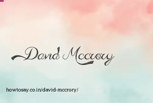 David Mccrory