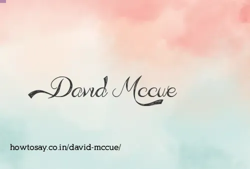 David Mccue