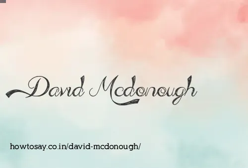 David Mcdonough