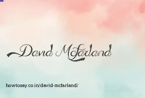 David Mcfarland