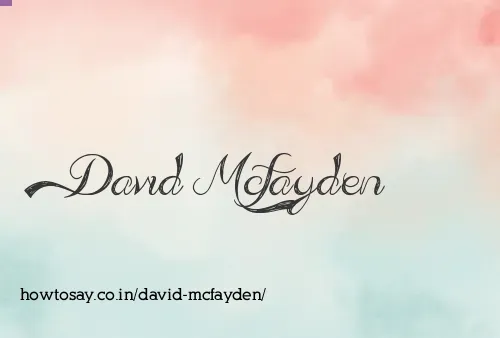 David Mcfayden