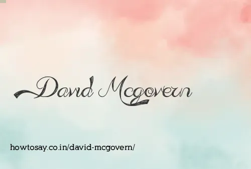 David Mcgovern
