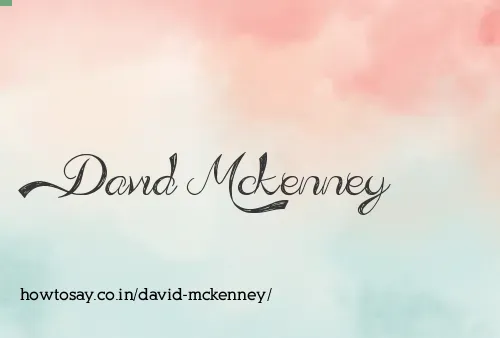 David Mckenney