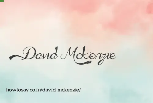 David Mckenzie