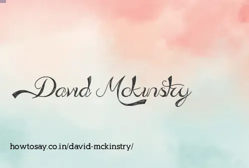 David Mckinstry