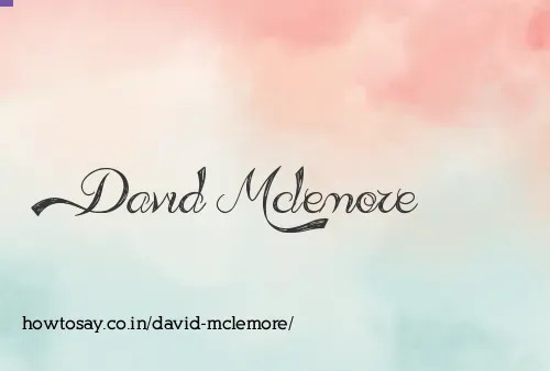 David Mclemore