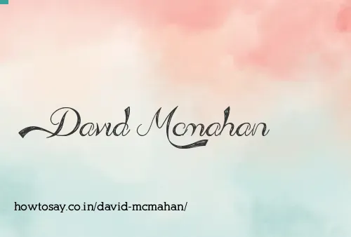 David Mcmahan