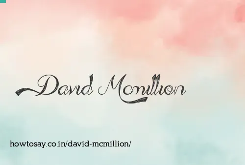 David Mcmillion