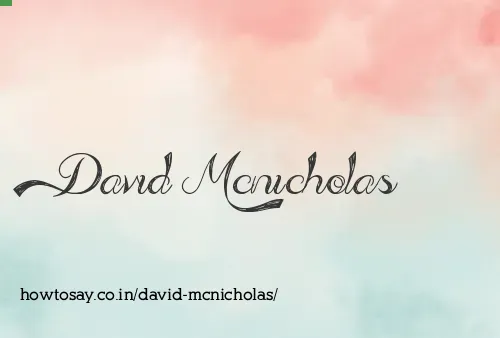 David Mcnicholas