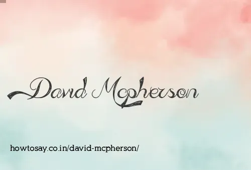 David Mcpherson
