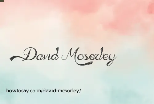 David Mcsorley