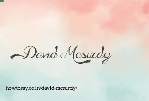 David Mcsurdy