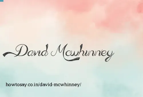 David Mcwhinney