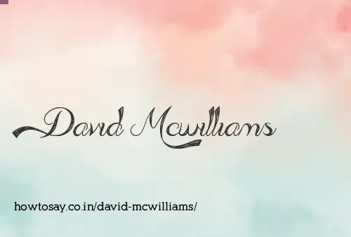 David Mcwilliams