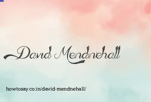 David Mendnehall